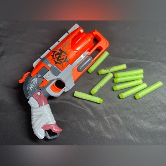 NERF Zombie Strike Hammershot Blaster Tested Prior to Listing EPC Includes 10 D - Picture 2 of 6